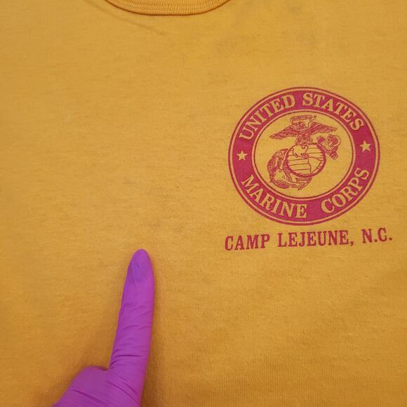 Vintage US-Marine Crop Shirt Womens S/M 18x15 USMC Camp-Lejeune - Picture 5 of 14